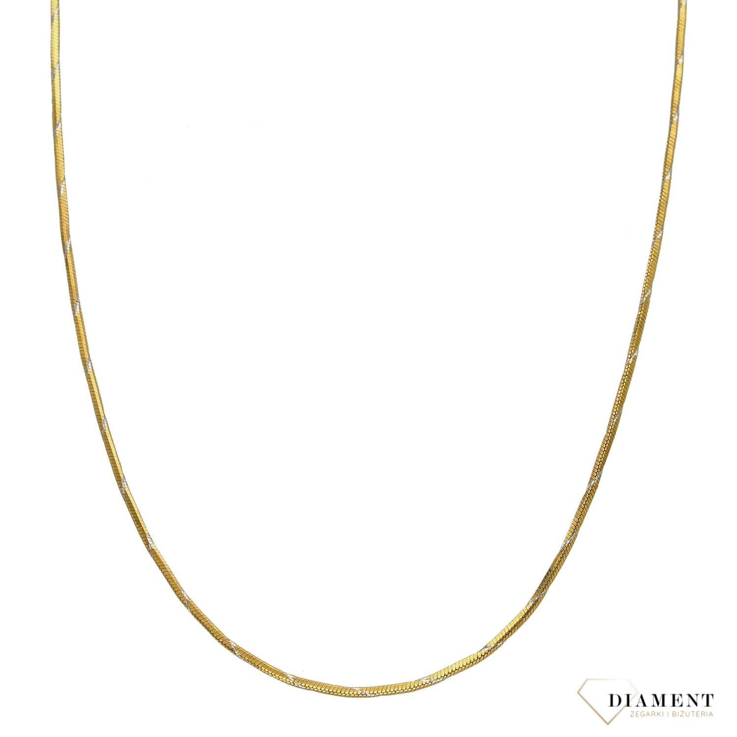 Złoty łańcuszek 585 lineczka 1 mm DIA-LAN-1187-585 1mm ✅ Złoty łańcuszek wykonany w próbie 585 ✅.jpg